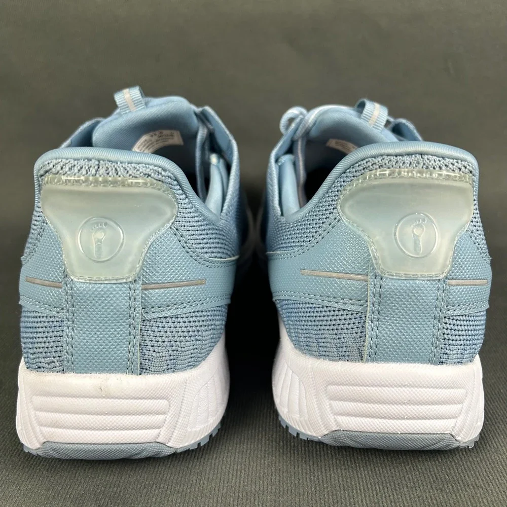 Orthofeet Womens Blue‎ Stretch Knit Walking Shoes Comfort Sneakers 11.5 Wide
